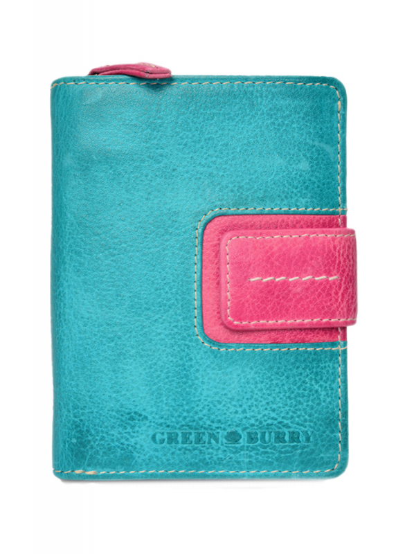 Candy-Shop RV-Damenbörse Sky/Fuchsia Leder